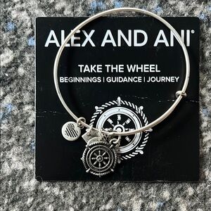 Alex and Ani Silver Charm Bangle